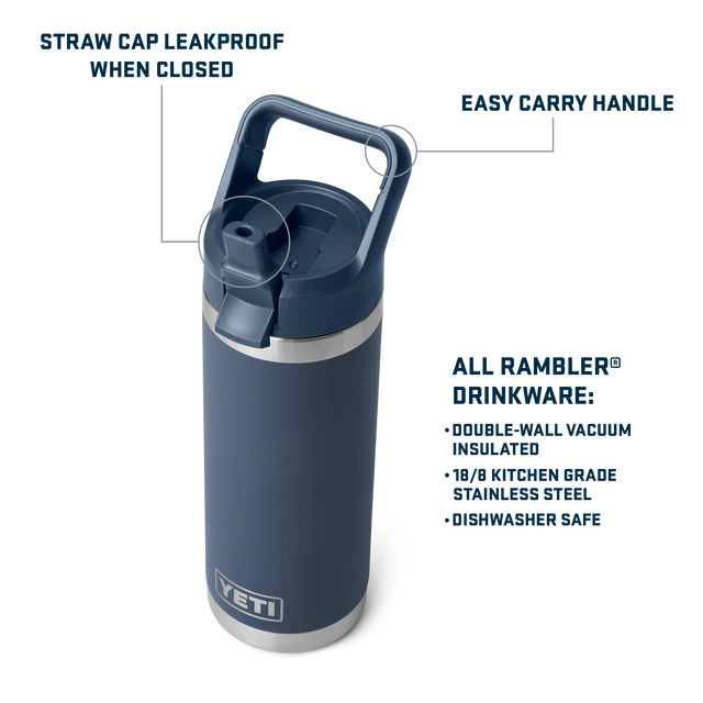 RAMBLER 18 OZ (532ML) STRAW BOTTLE