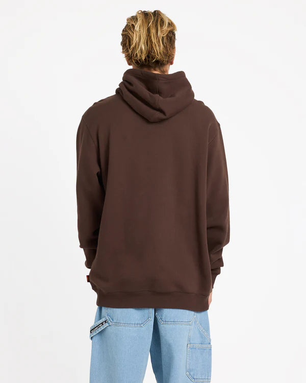 OG fit Pouch pocket Centre front embroidery Otis Carey trims OTIS ARCH POP HOOD CHOCOLATE MENS BILLABONG OTIS CAREY