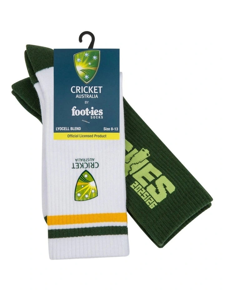 AUSSIE CRICKET SNEAKER SOCKS 2PK