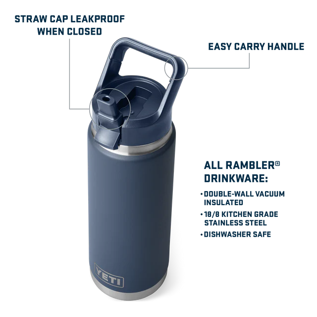 RAMBLER 26 OZ (769 ML) STRAW BOTTLE