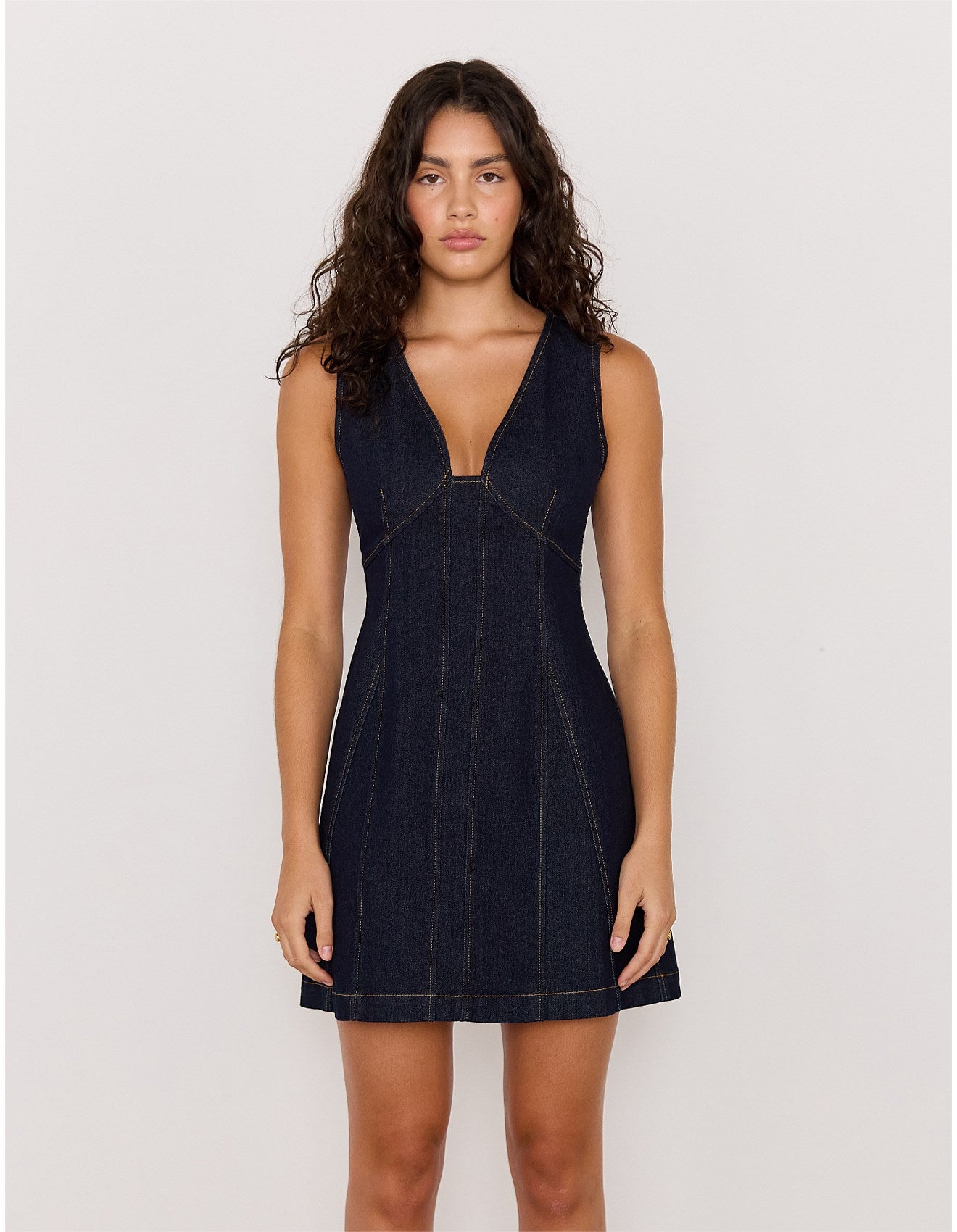 RAYA DENIM MINI DRESS