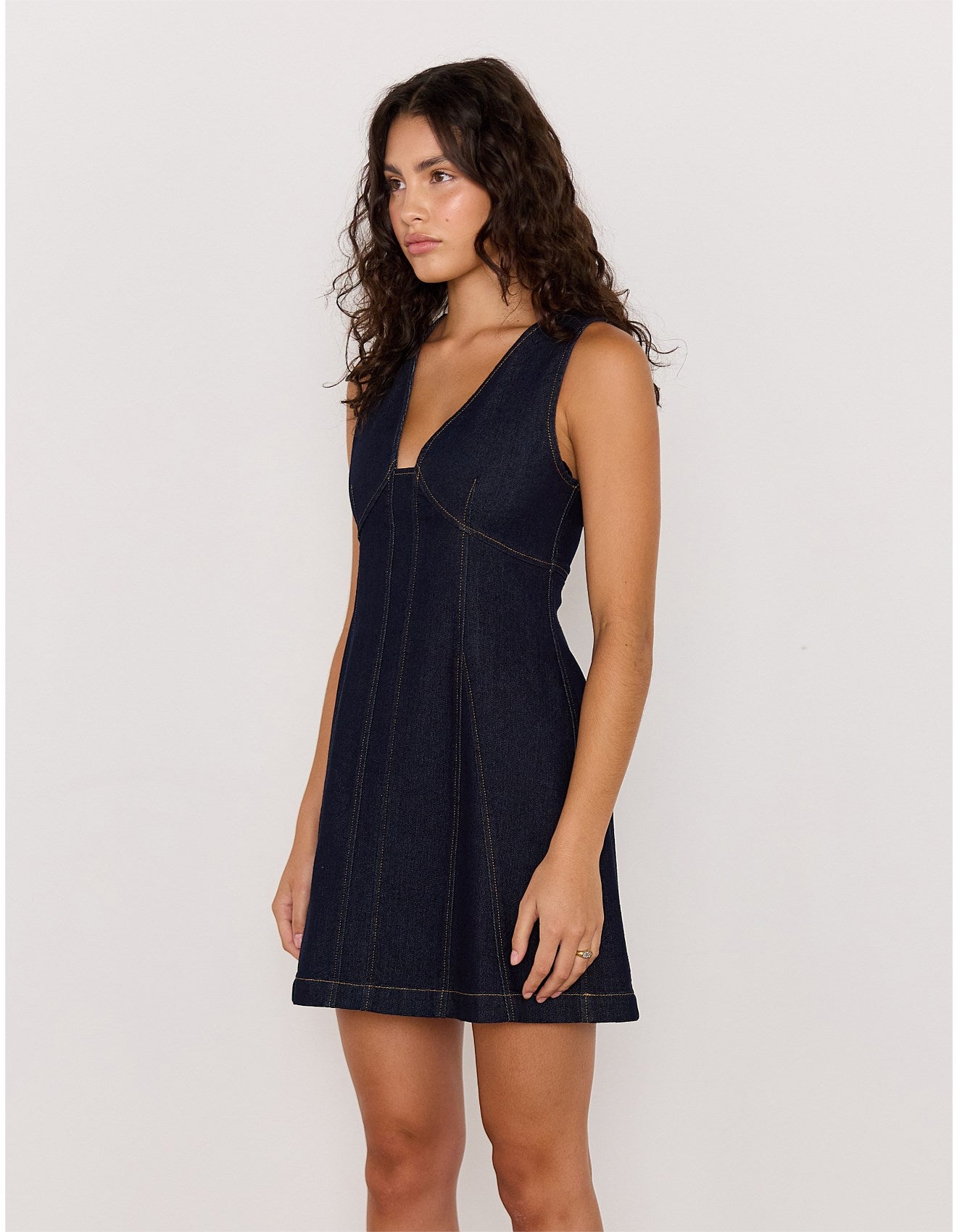 RAYA DENIM MINI DRESS