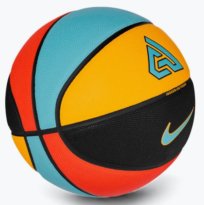 NIKE GIANNIS ALL COURT 2.0 8P BASKETBALL COSMIC CLAY/BLACK/UNIVERSITY GOLD INDOOR OUTDOOR BALL
