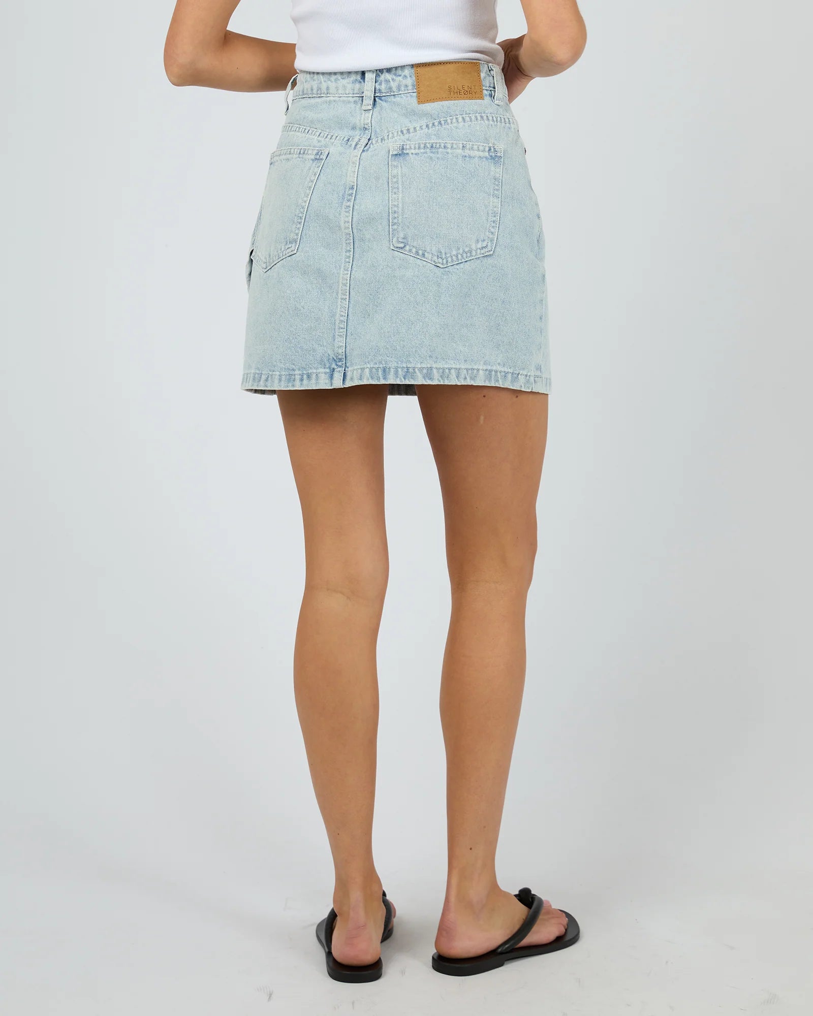 CARGO DENIM MINI SKIRT