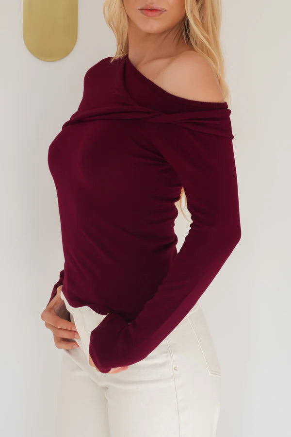 ASHTON KNIT LAYERED L/S TOP