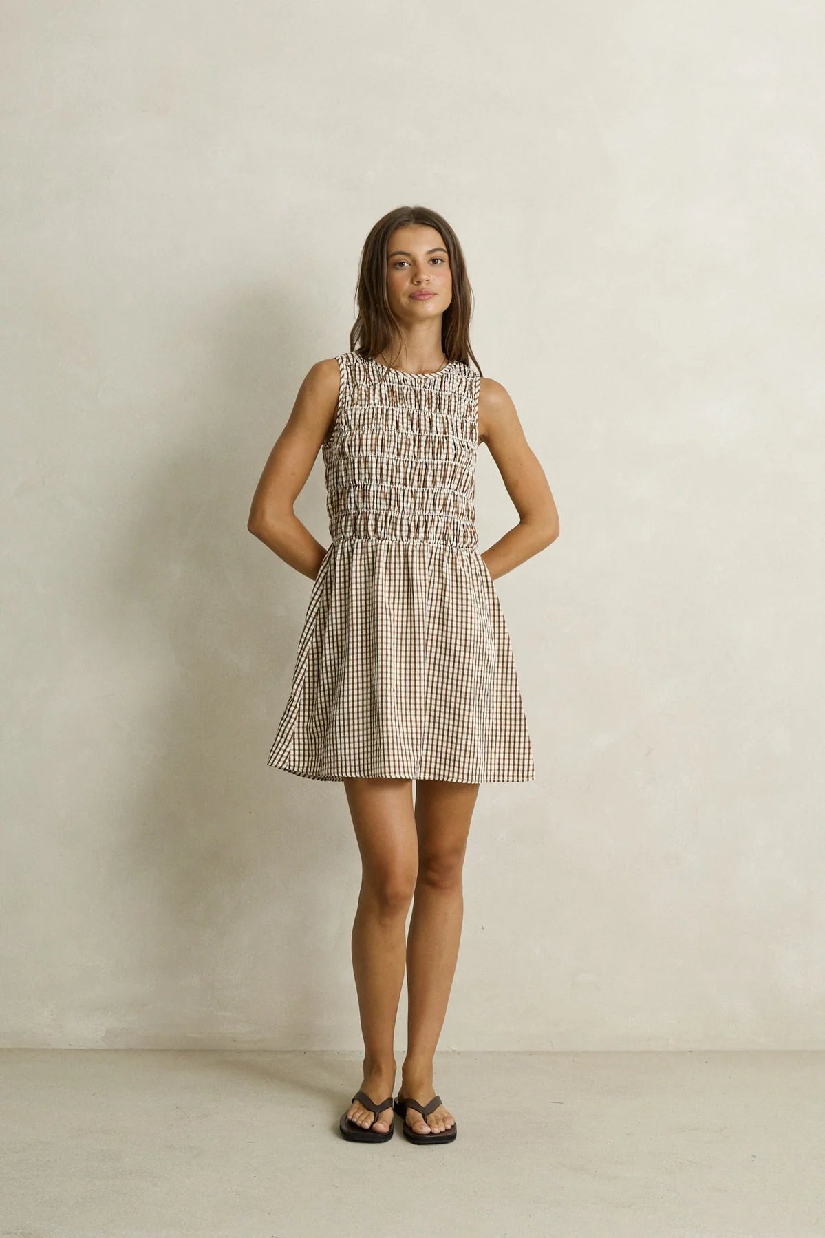 CAPRI CHECK MINI DRESS