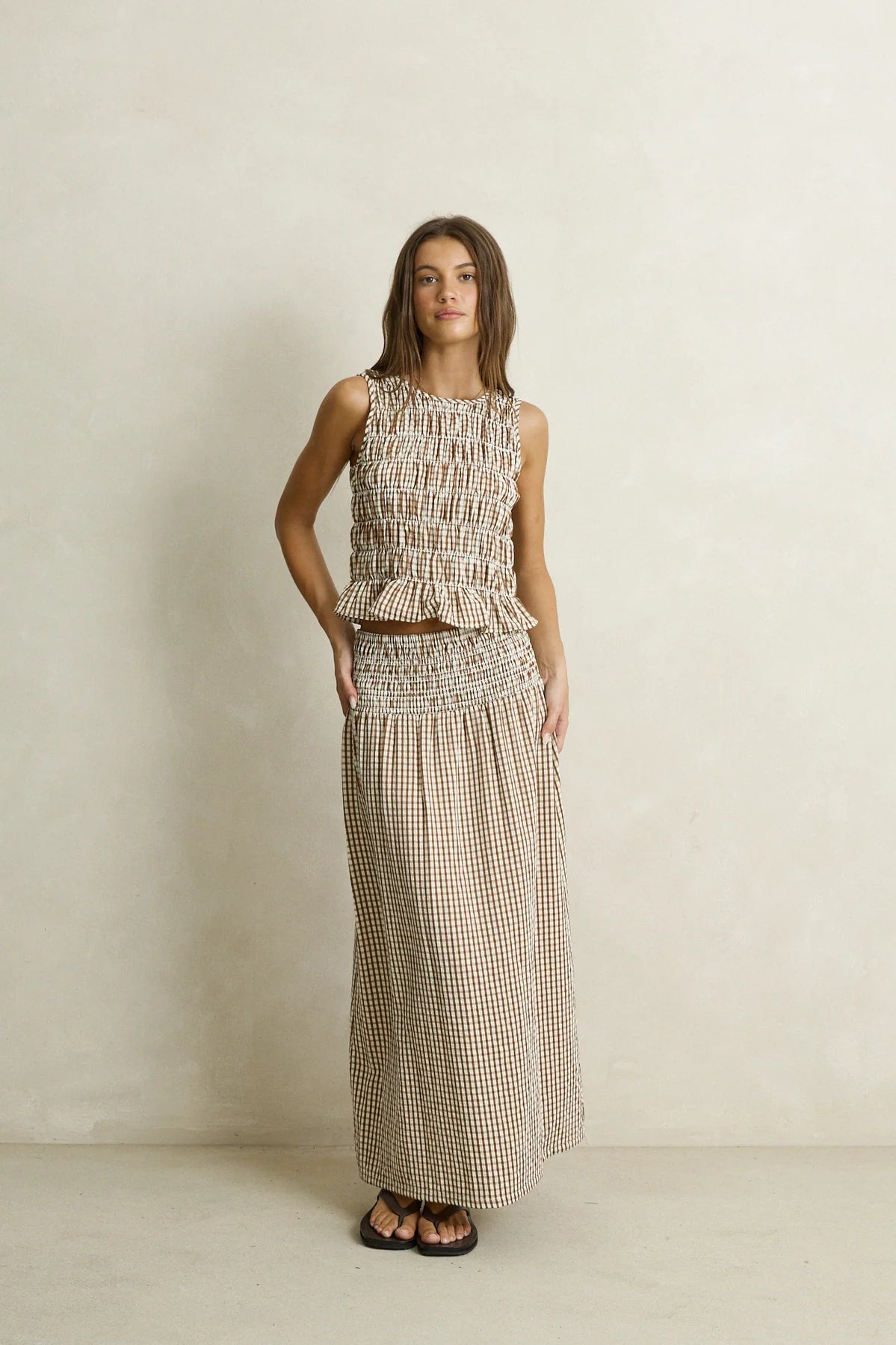 CAPRI CHECK TOP