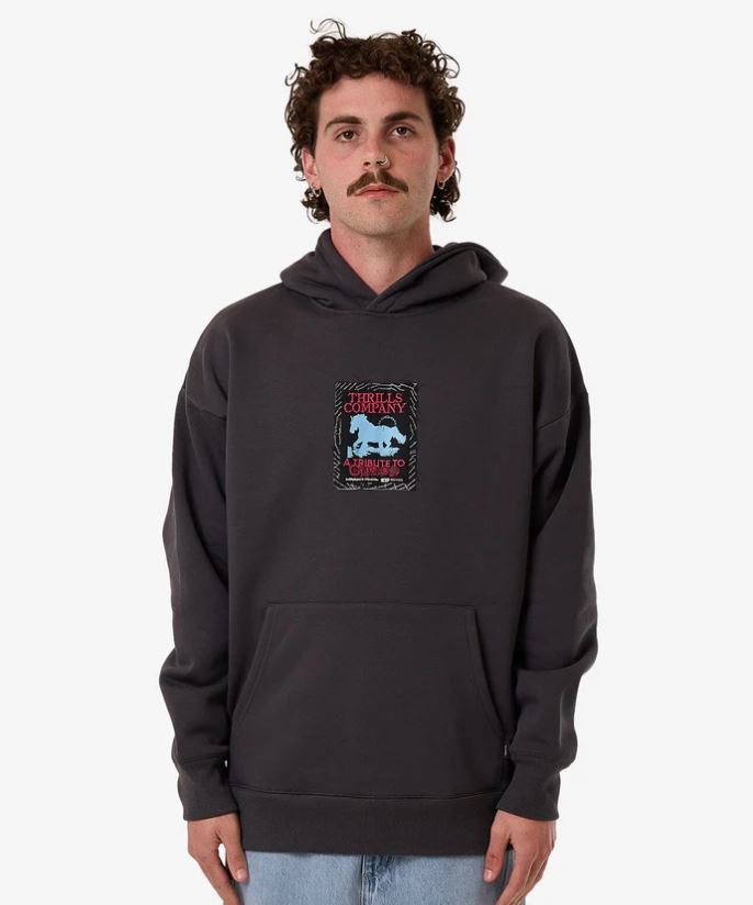 CHAIN OF FORMATION CROPPED SLOUCH PULL ON HOOD