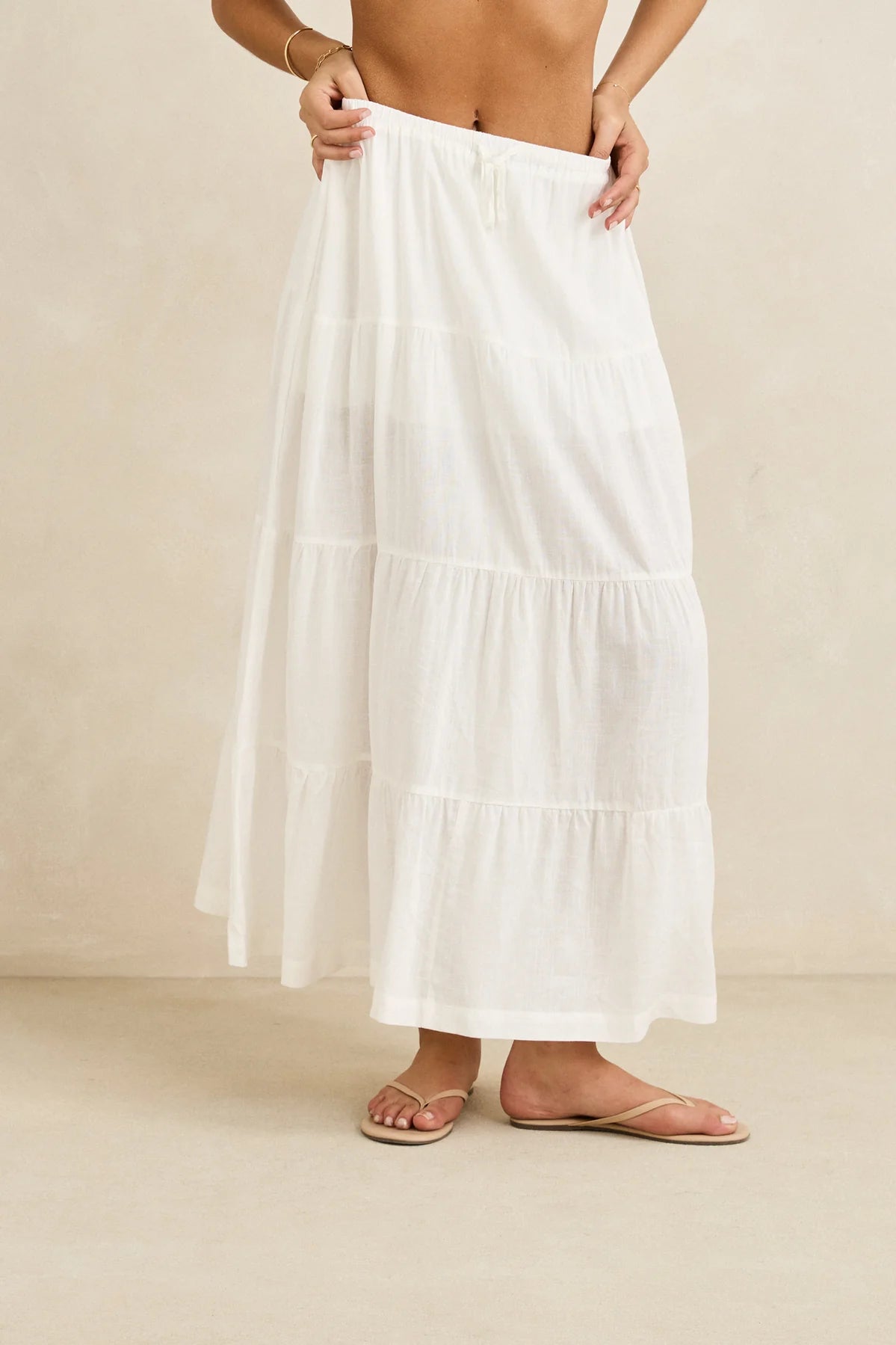 CLASSIC TIERED MAXI SKIRT