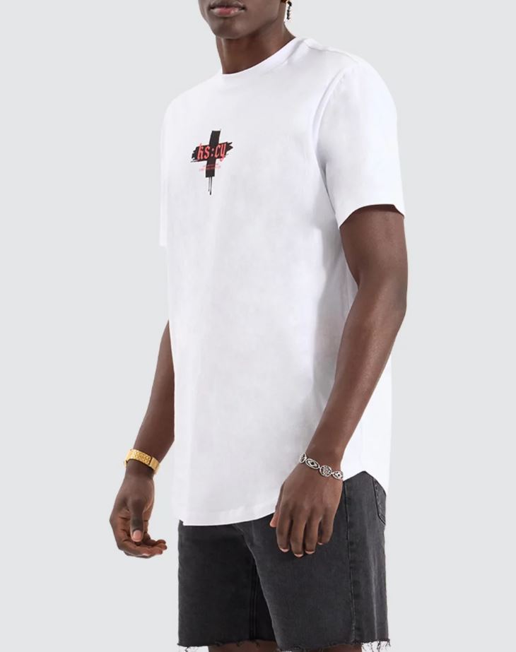 DISRUPTED DUAL CURVED TEE