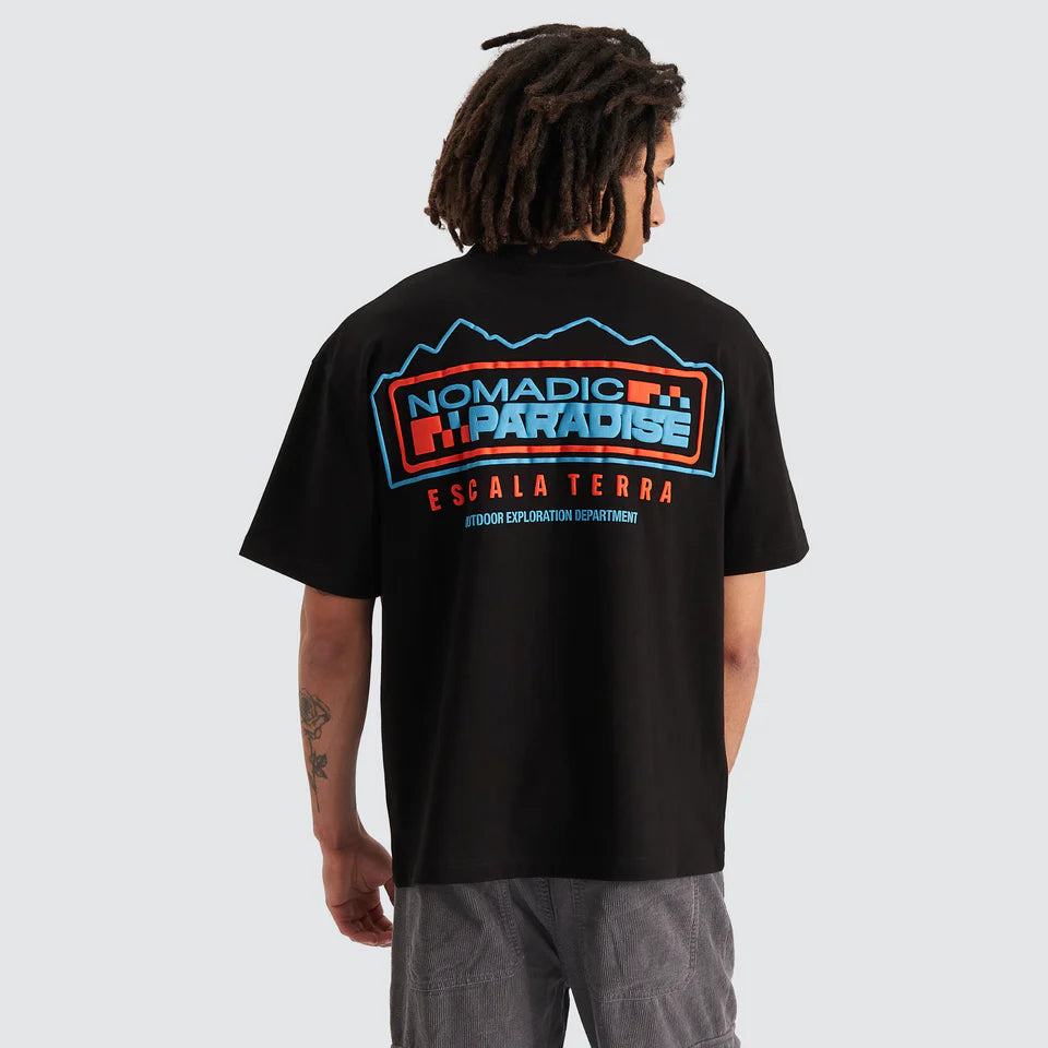 ESCALA STREET TEE, JET BLACK, NOMADIC PARADISE