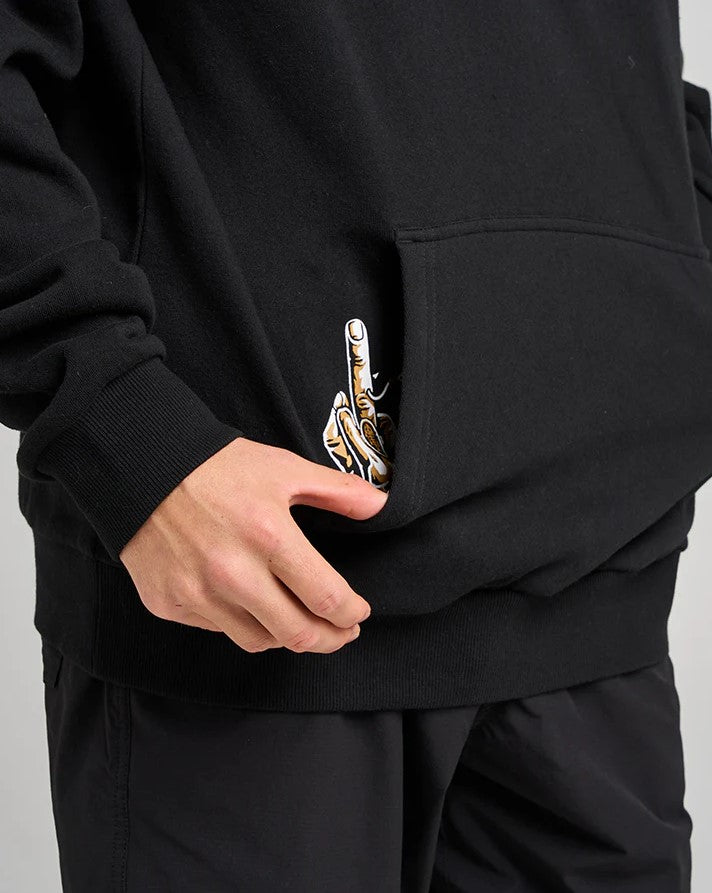 FK OFF FISH ON HOODED PULLOVER