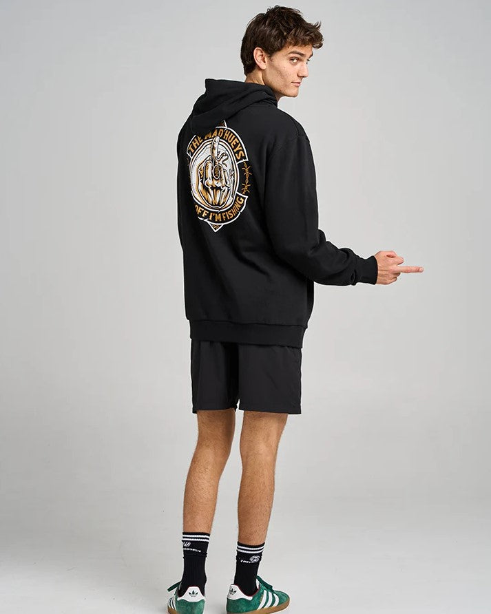 FK OFF FISH ON HOODED PULLOVER