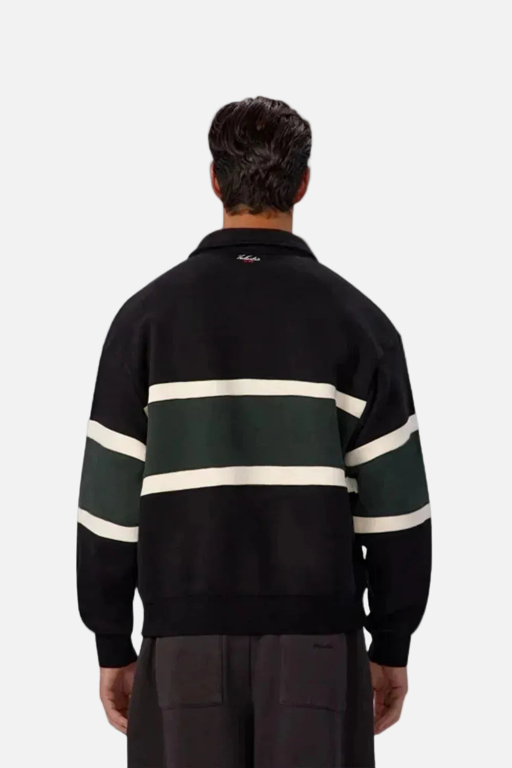 black and green stripe jumper