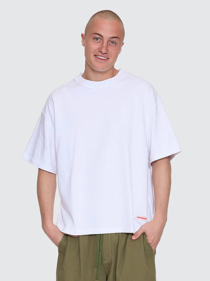 REVERSE BOX FIT CROPPED OVERDYE TEE