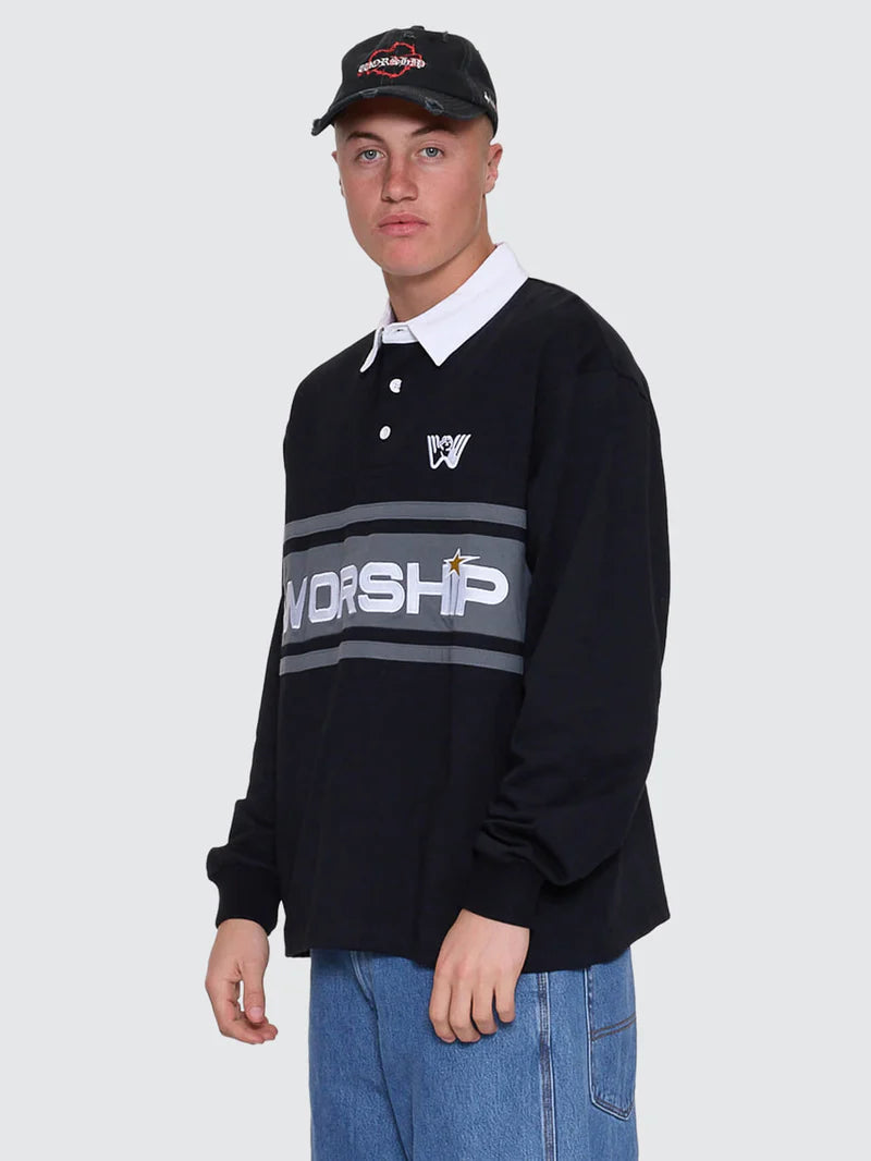 LASER LONG SLEEVE RUGBY POLO