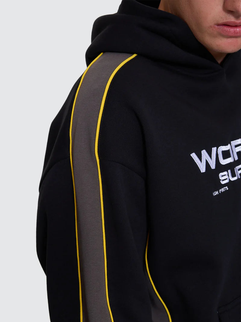 LASER PANEL PULLOVER HOOD
