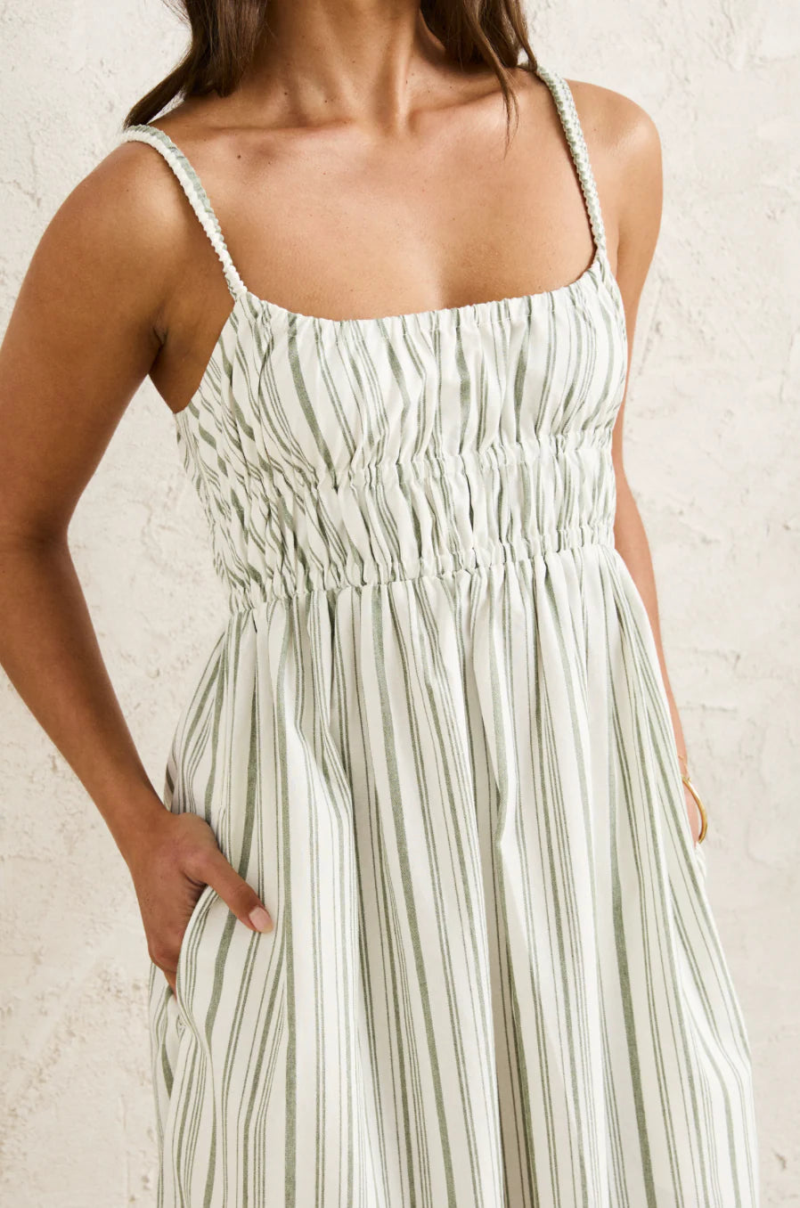 MALLORCA STRIPE MIDI DRESS
