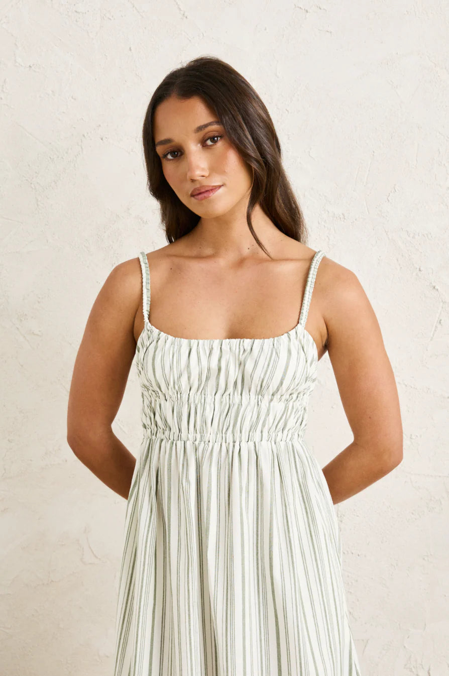 MALLORCA STRIPE MIDI DRESS