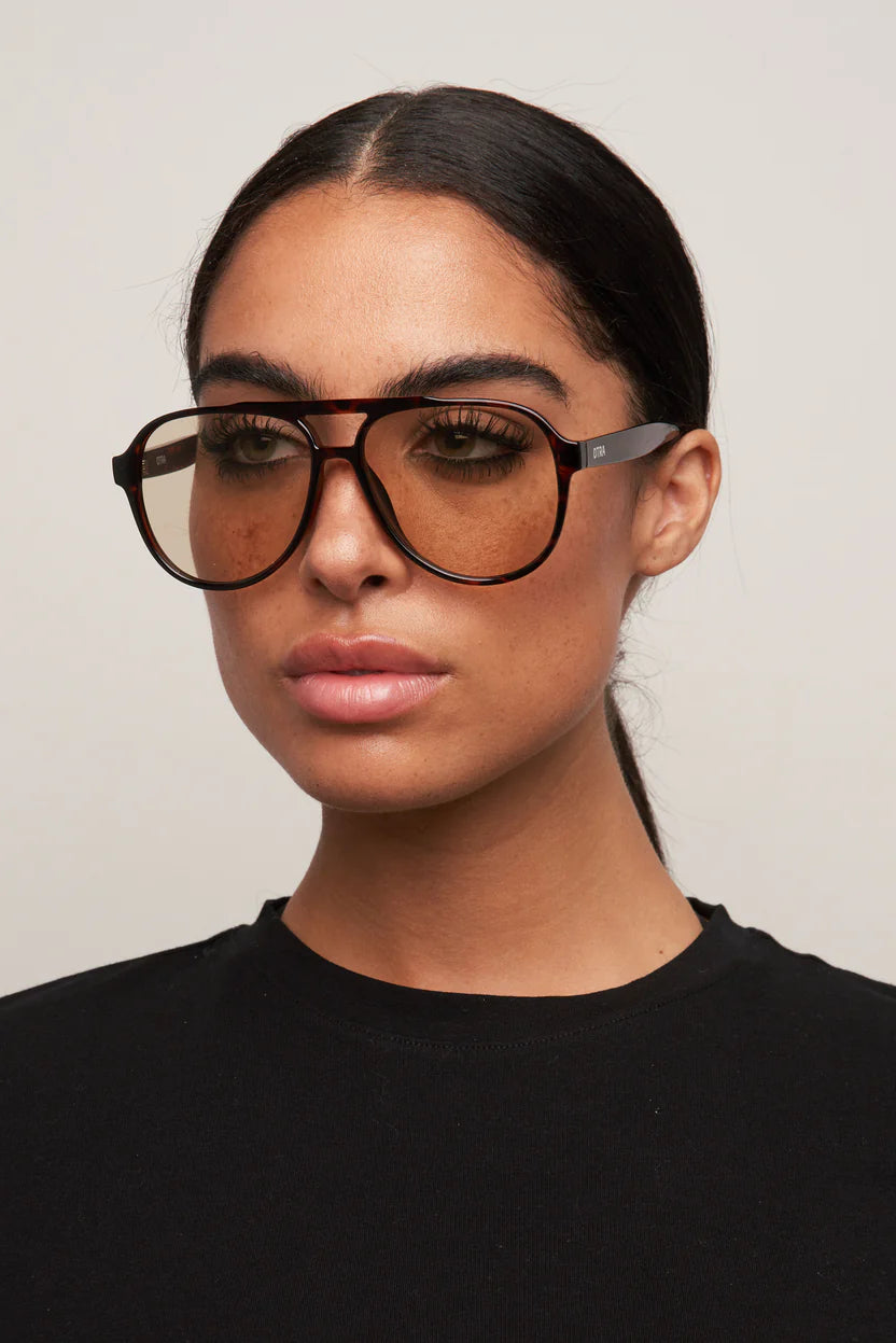 Otra Stevie tortoiseshell/brown aviator sunglasses