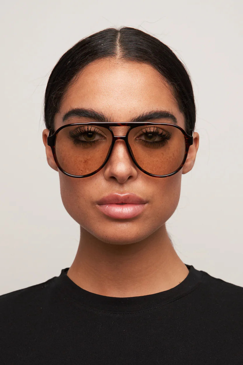 Otra Stevie tortoiseshell/brown aviator sunglasses