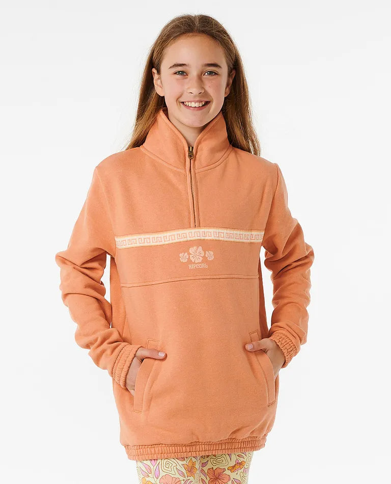 TROPIC PULL OVER FLEECE - GIRLS