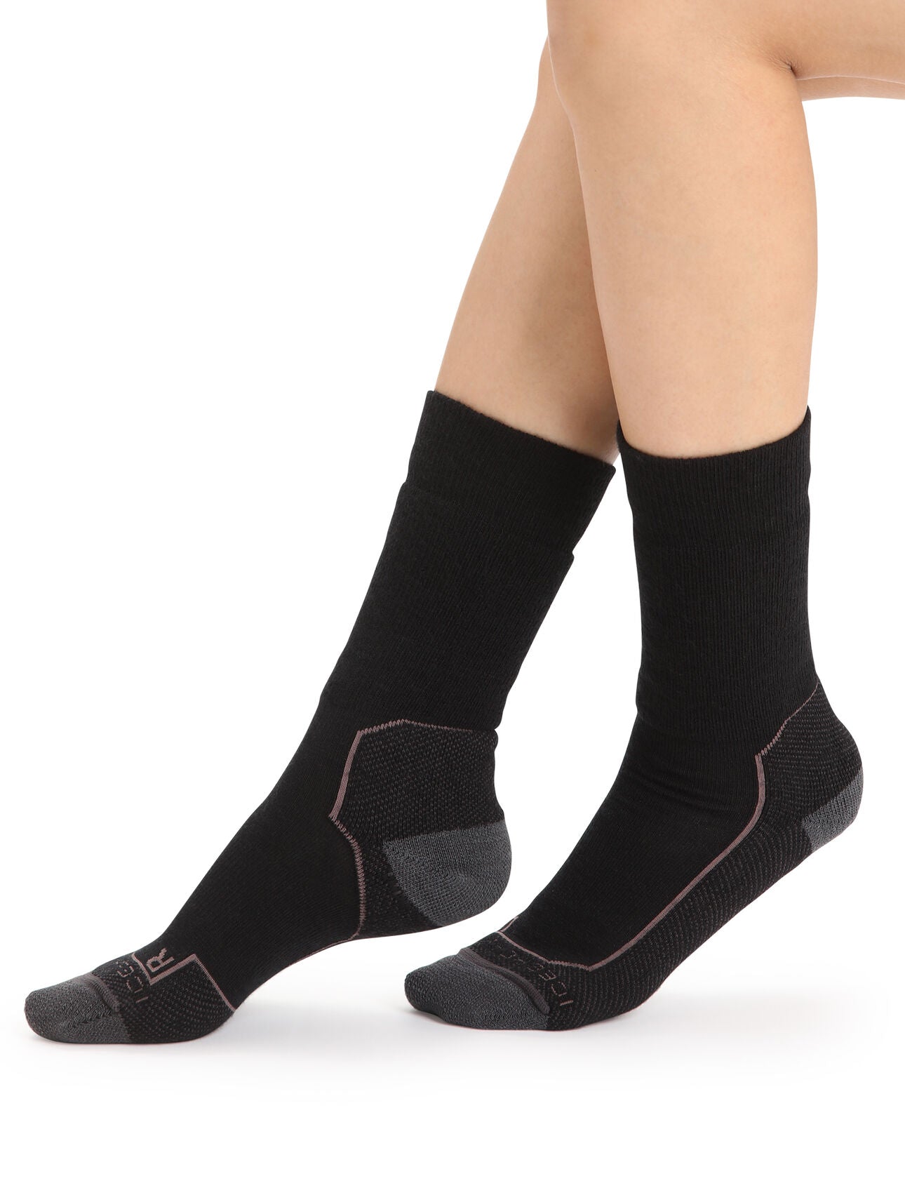 W HIKE+ MEDIUM CREW black monsoon, icebreaker