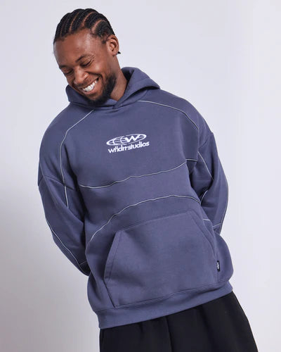 GLOBE PANEL HOOD SWEAT