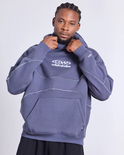 GLOBE PANEL HOOD SWEAT