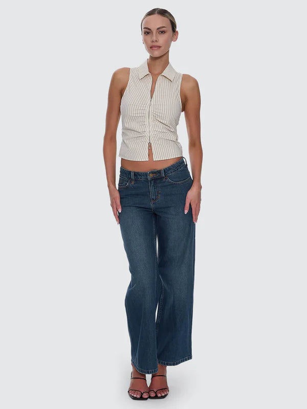 ANDY ZIP SLEEVELESS SHIRT