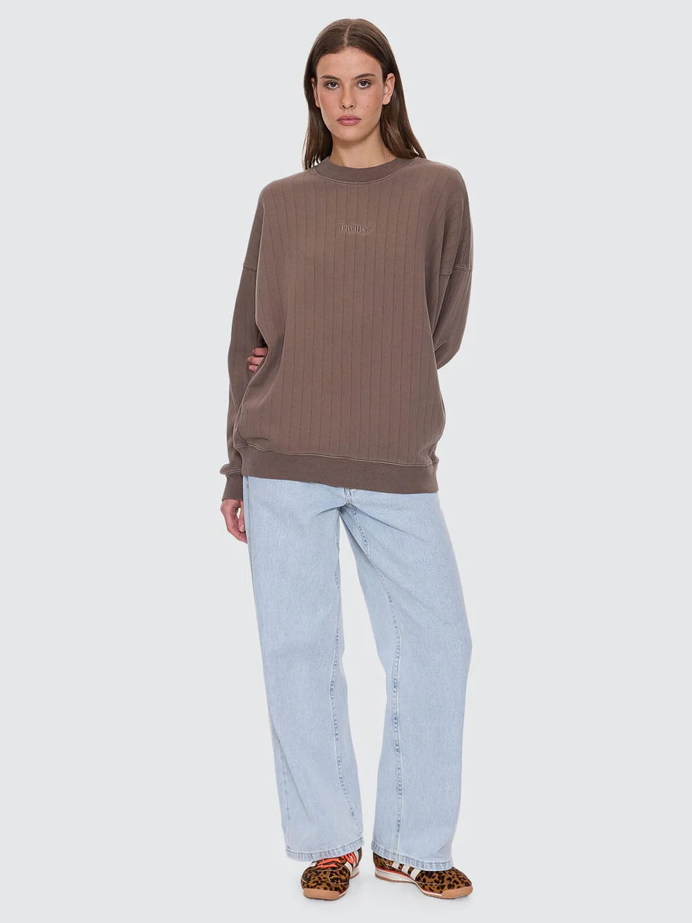 THRILLS WORKWEAR RIB COCOON PANEL CREW