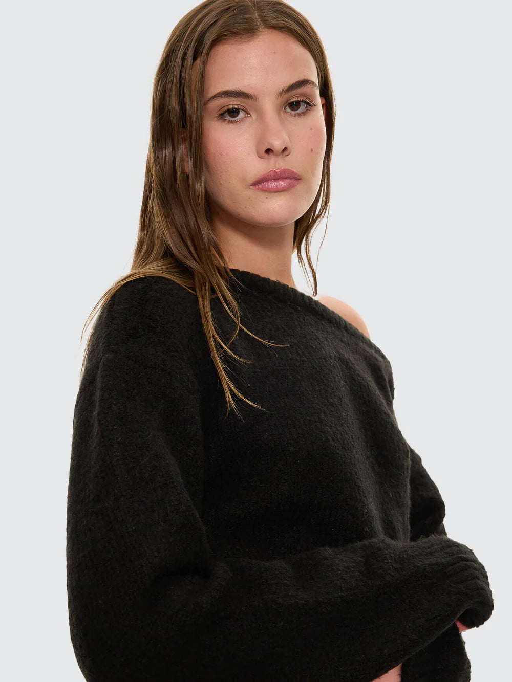 Oslo Cold Shoulder Knit Sweater