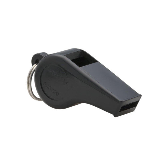Black whistle on a white background