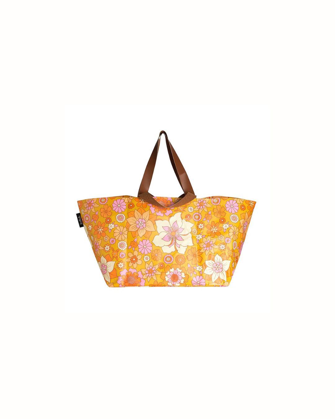 SHOPPER TOTE MUSTARD FLORAL