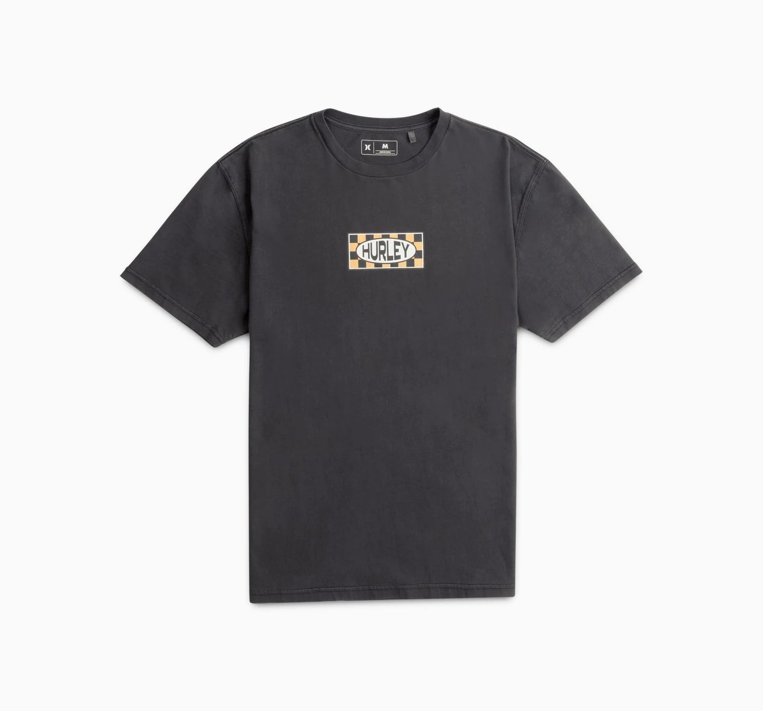 check tee, black, hurley, mens t-shirt