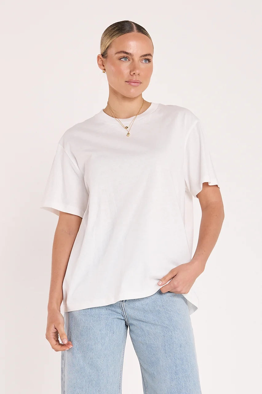 ladies white oversized t-shirt