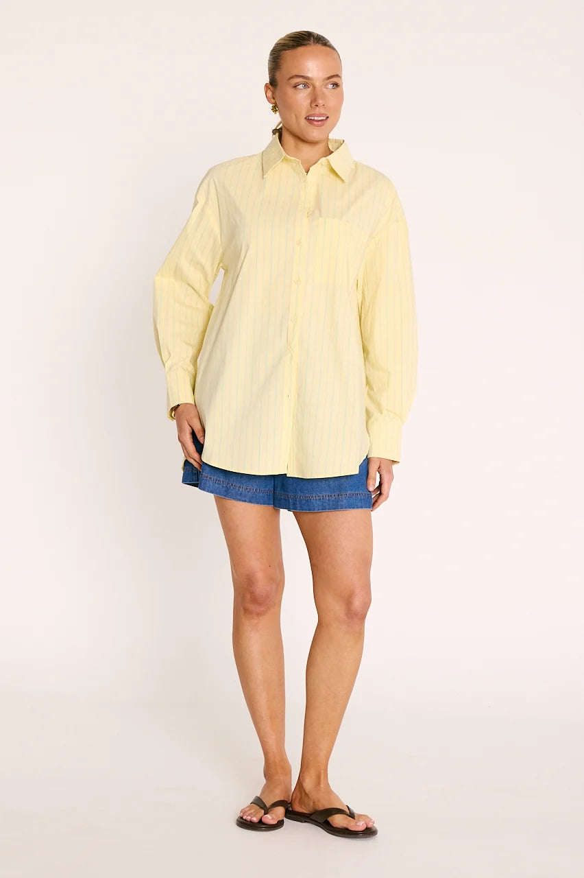 yellow pinstripe shirt
