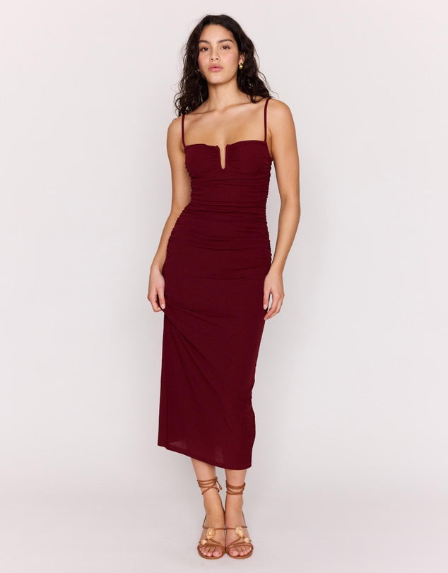 MILA GATHERED MAXI DRESS