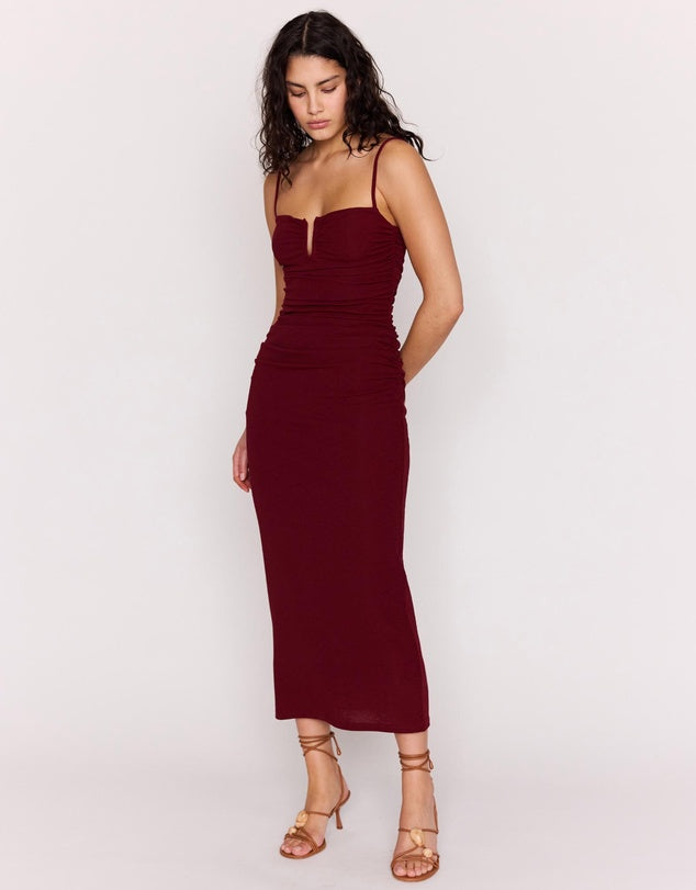 MILA GATHERED MAXI DRESS