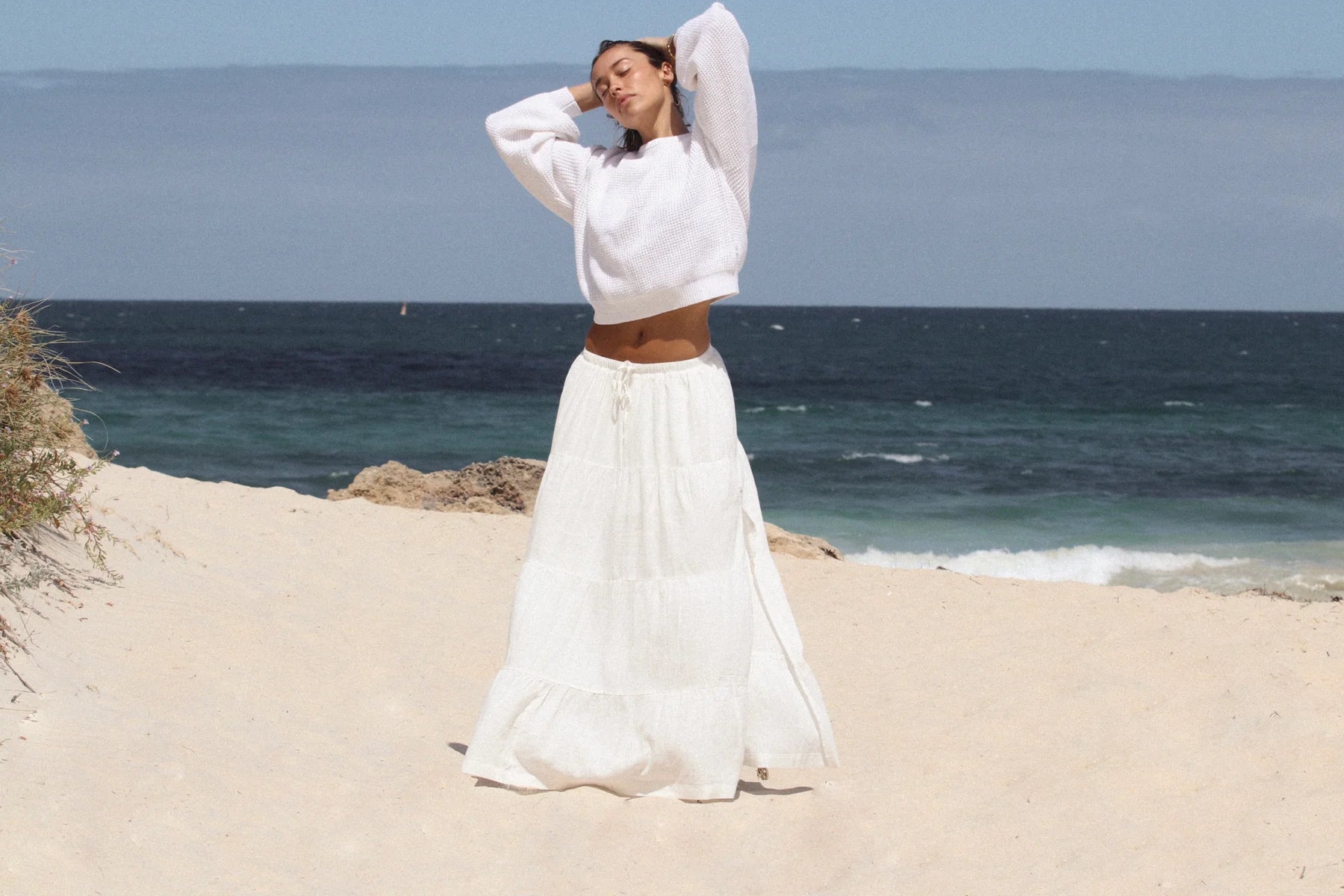 CLASSIC TIERED MAXI SKIRT