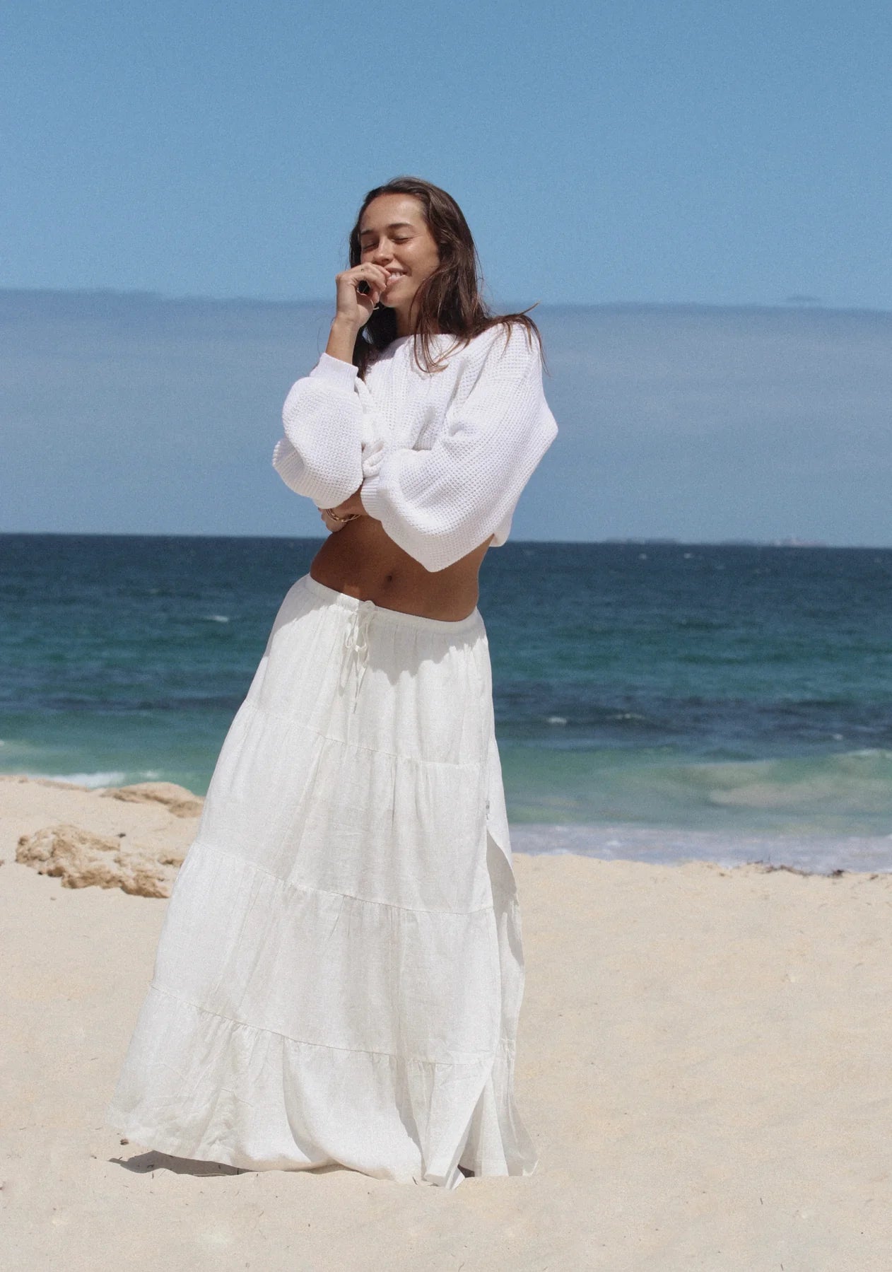 CLASSIC TIERED MAXI SKIRT