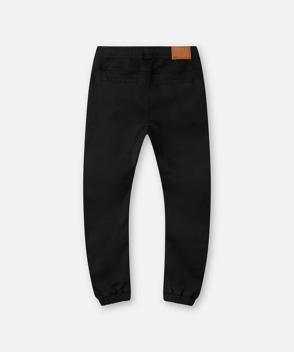 drifter spray black pant with cuffs and deep pockets