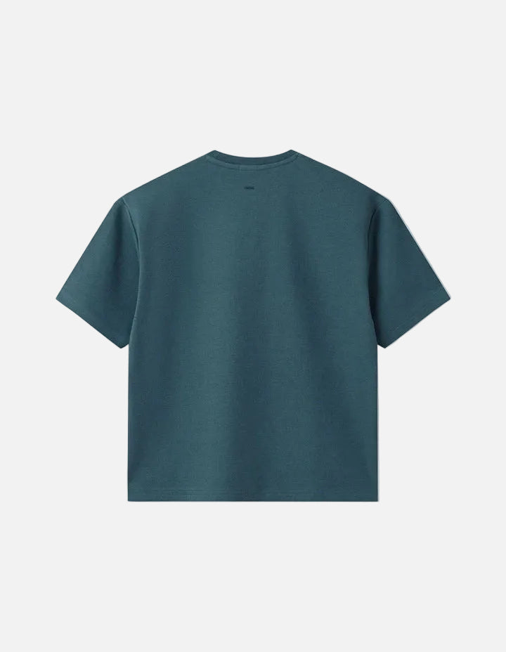 green oversized tee