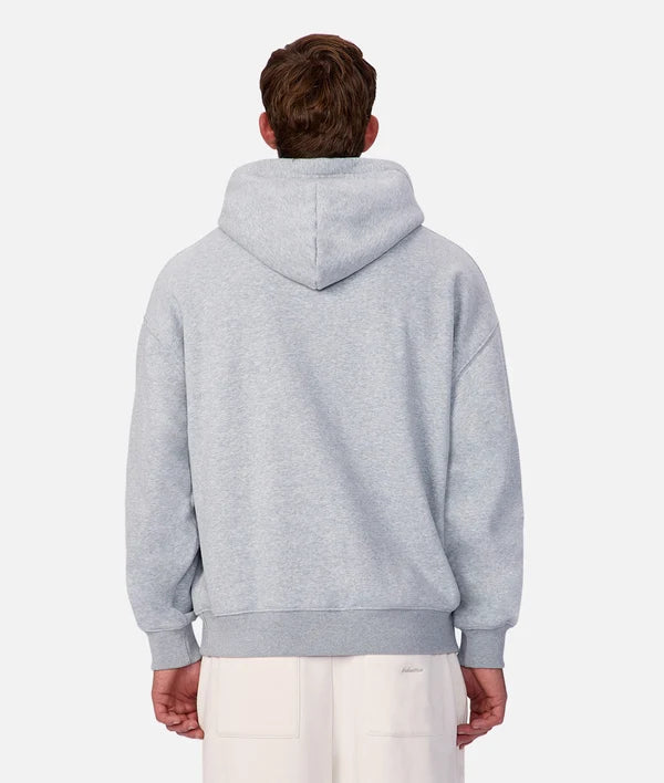 grey fleece hoodie