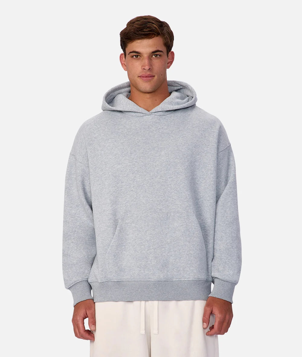 grey fleece hoodie