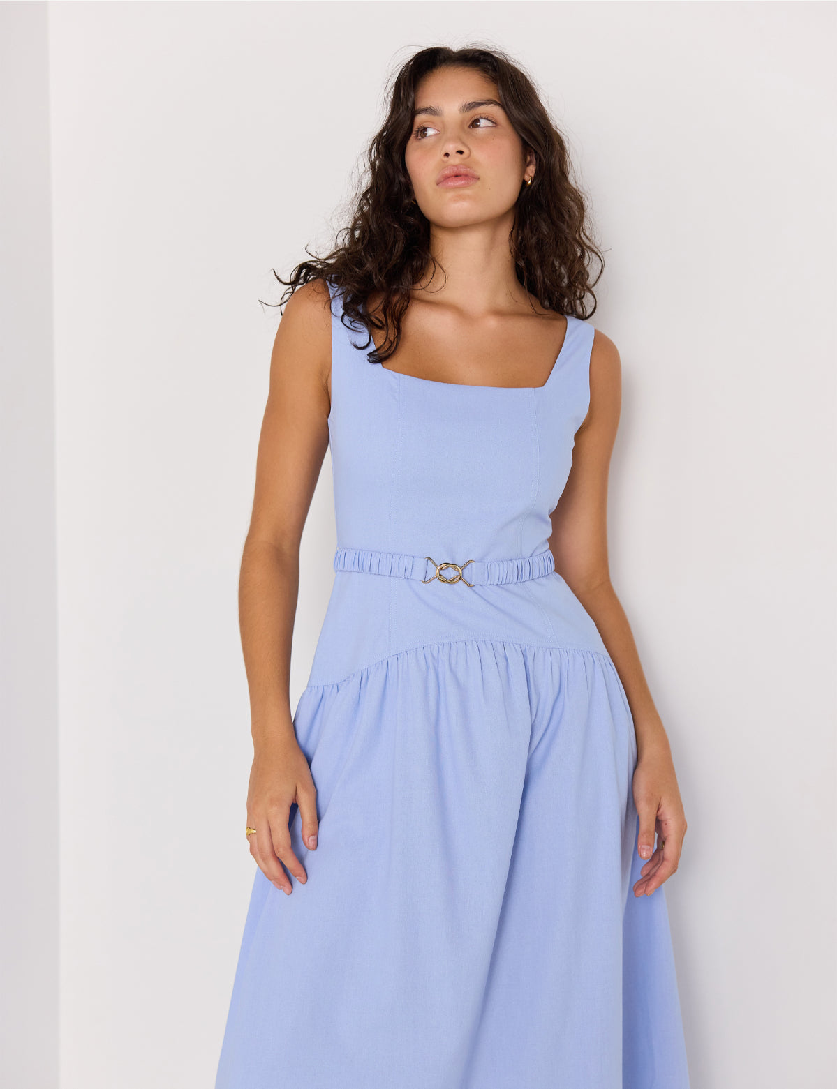 LUELLA BELTED MIDI DRESS