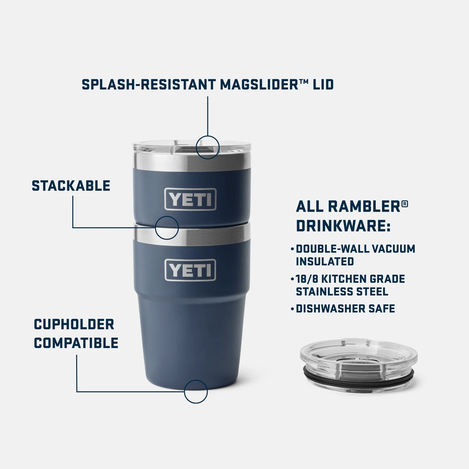 RAMBLER 16 OZ (473ML) STACKABLE CUP
