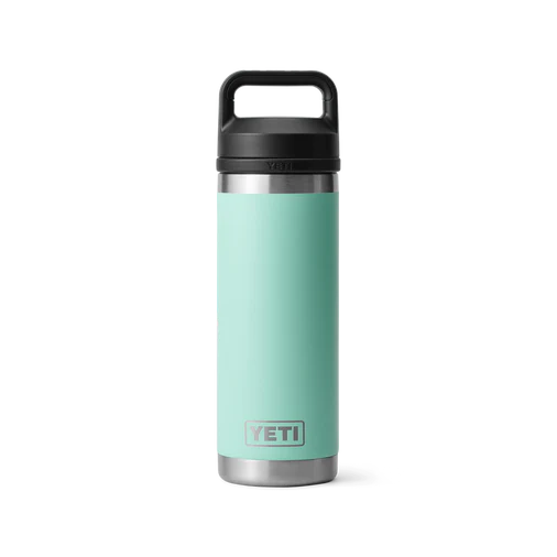 rambler 18oz, bottle with chug cap, seafoam yeti