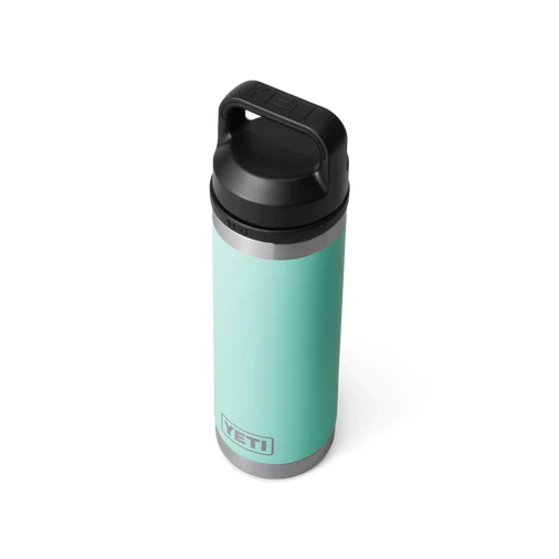 rambler 18oz, bottle with chug cap, seafoam yeti