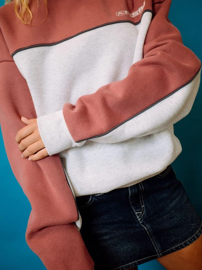 POLAR POPPED PANELLED CREW FLEECE